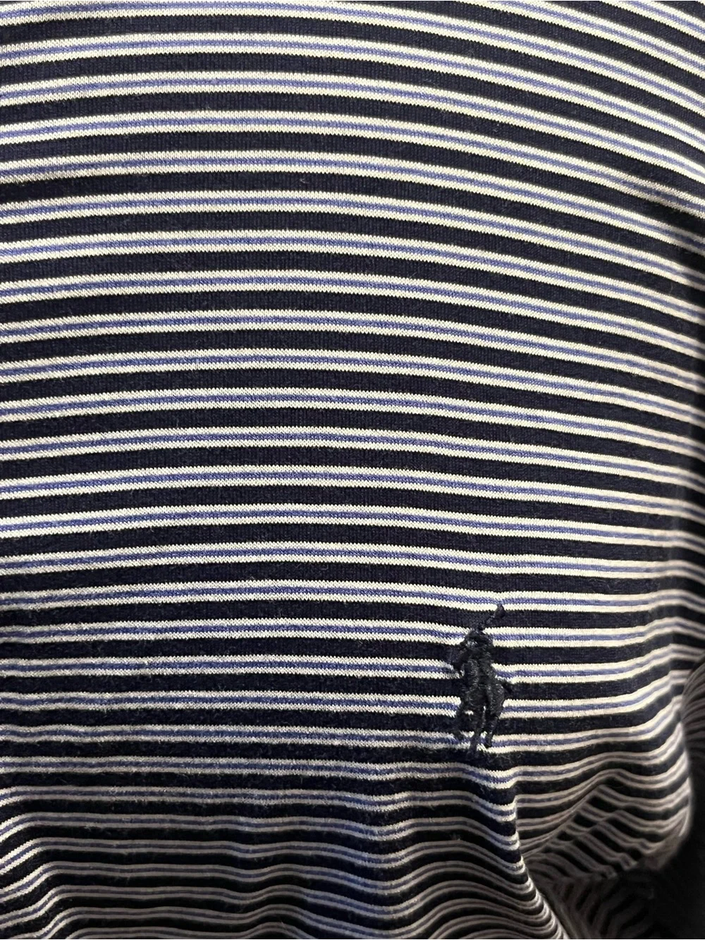 Polo Golf Ralph Lauren Men's Short Sleeve Shirt Size Medium, Navy/White Striped
